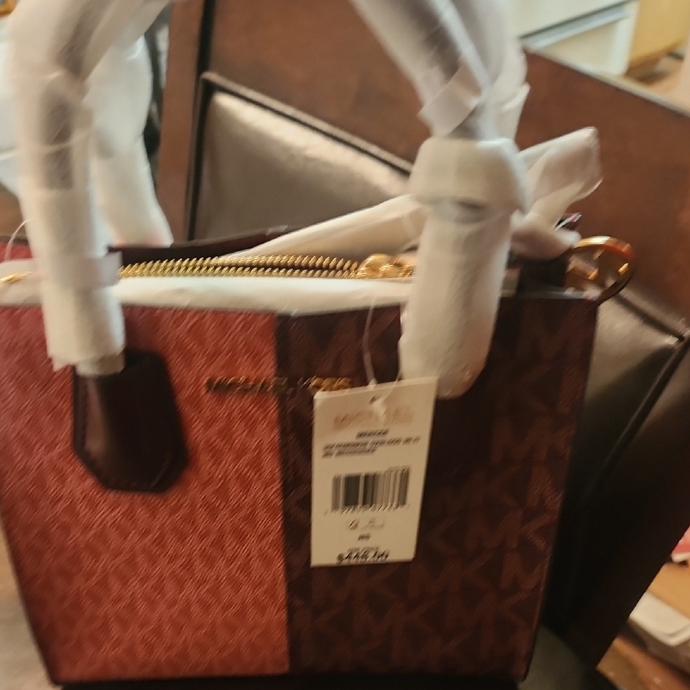 Michael Kors Red and Brown Women's Bag